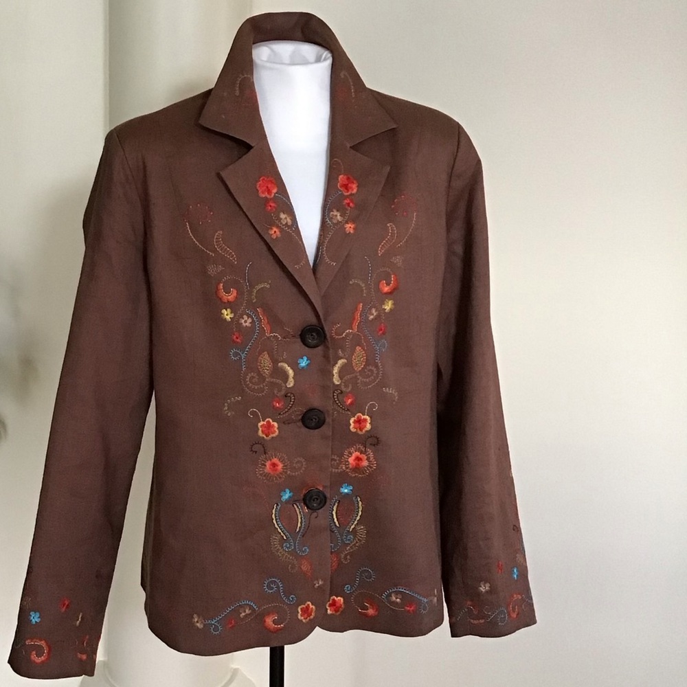 90s Unique Linen Jacket 🌸 - Picture 11 of 11